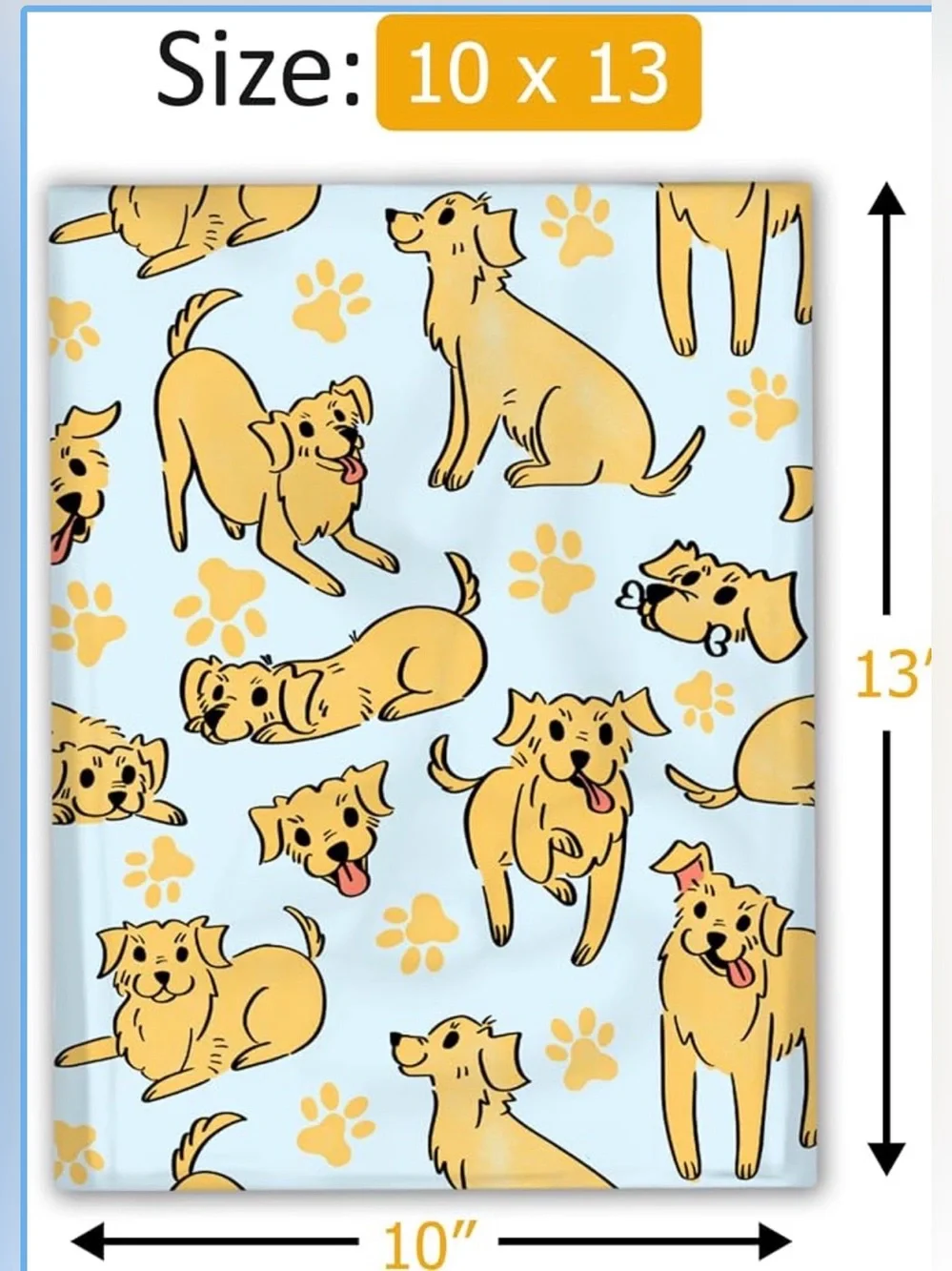*Buy Now* 50 (10 X 13) Dog Pattern Poly Mailers